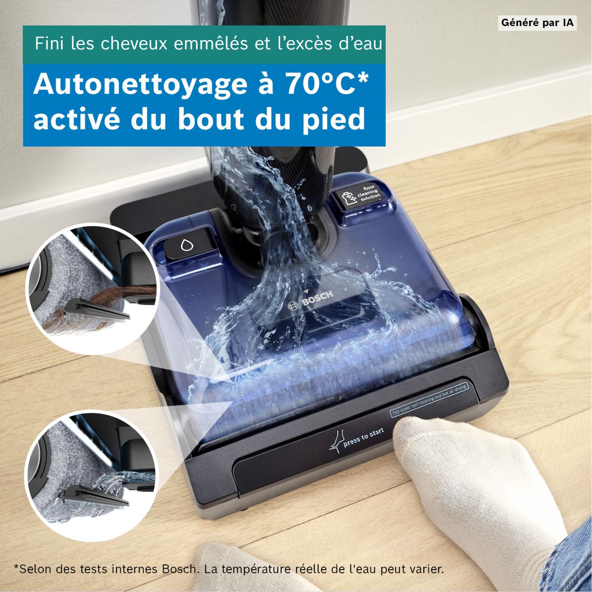 Aspirateur laveur Série 6 BHF61BX couleur unique, BOSCH