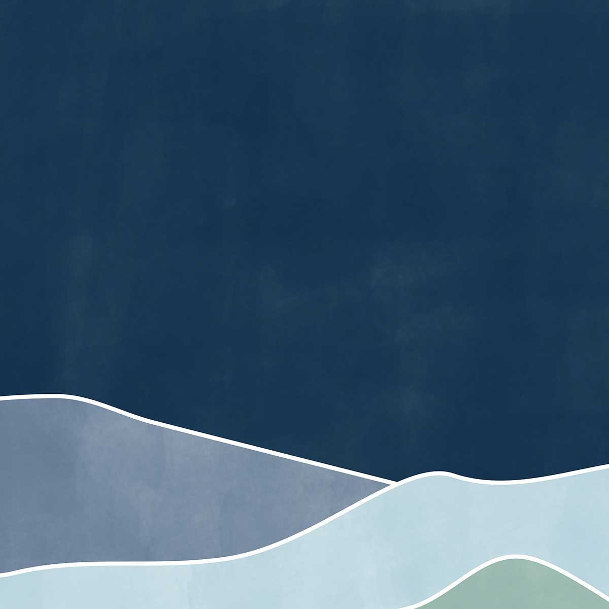 Papier peint lune bleu intissé, HEXOA
