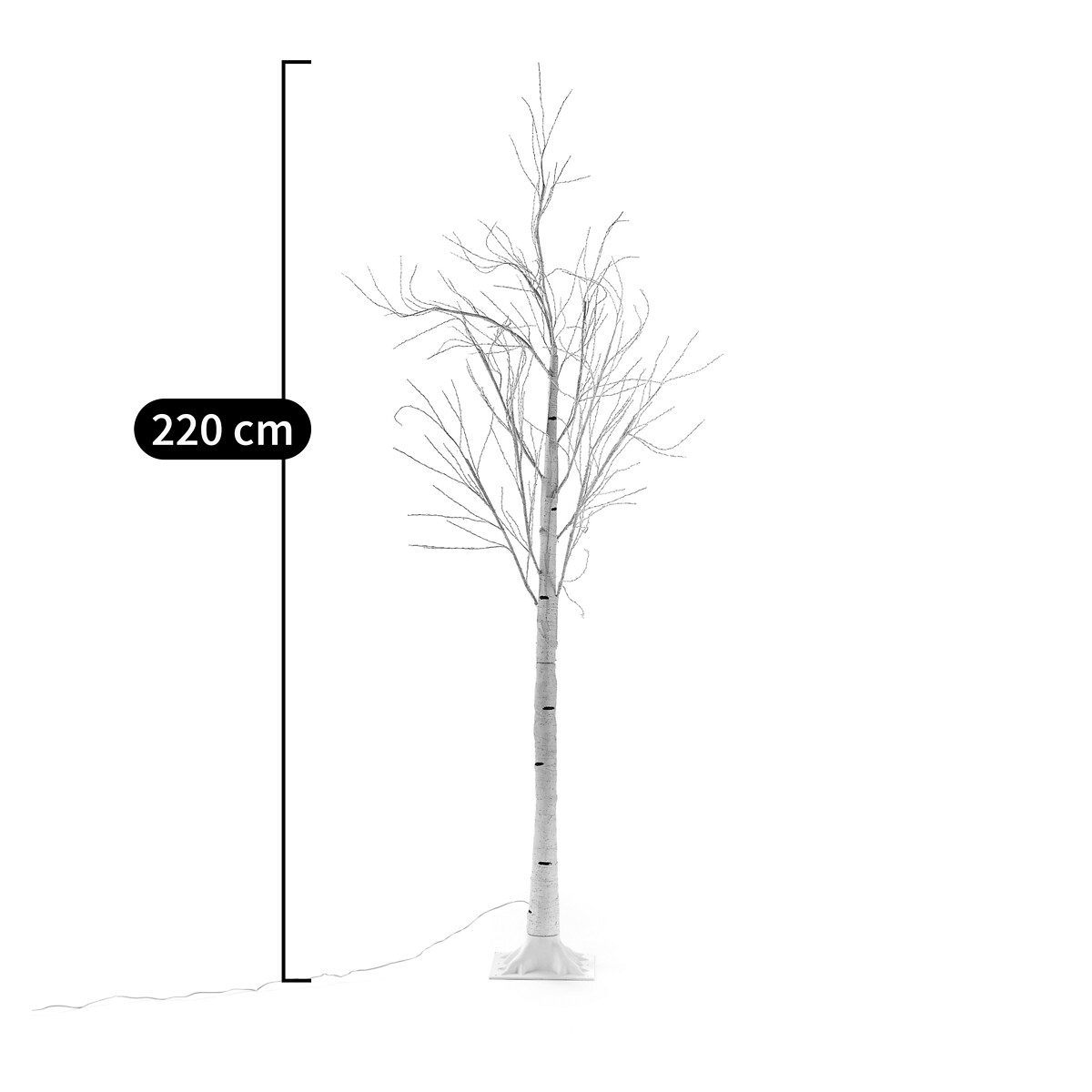 Arbre de Noël lumineux H220 cm, Djeva blanc, LA REDOUTE INTERIEURS