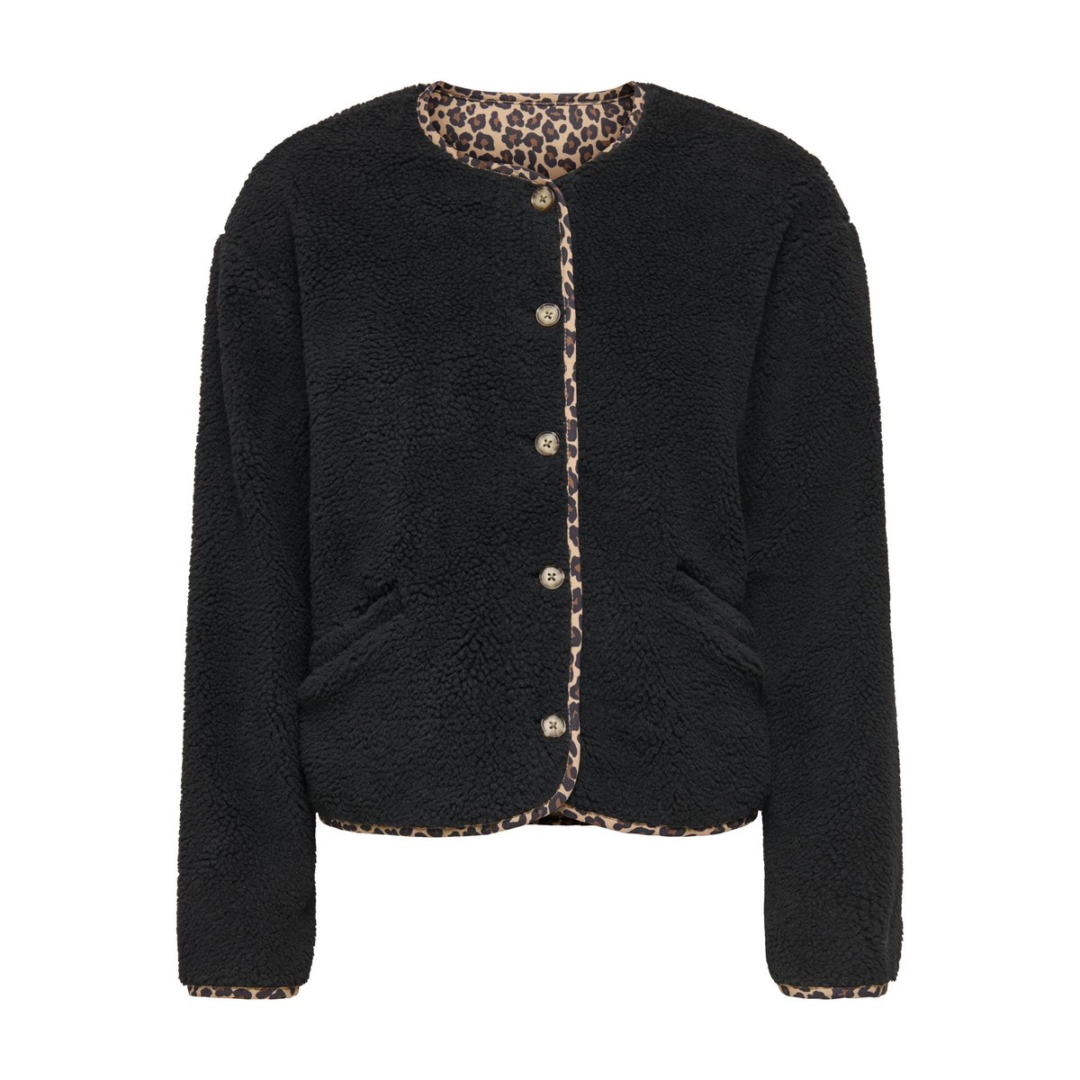 Manteau En Peluche black, ONLY