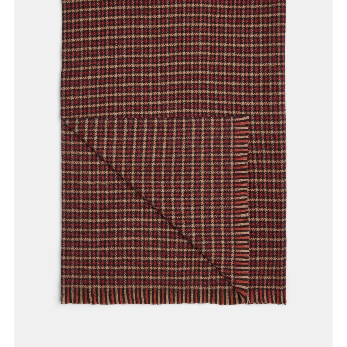 Echarpe sagra motif pied-de-poule marron foncé, GALERIES LAFAYETTE
