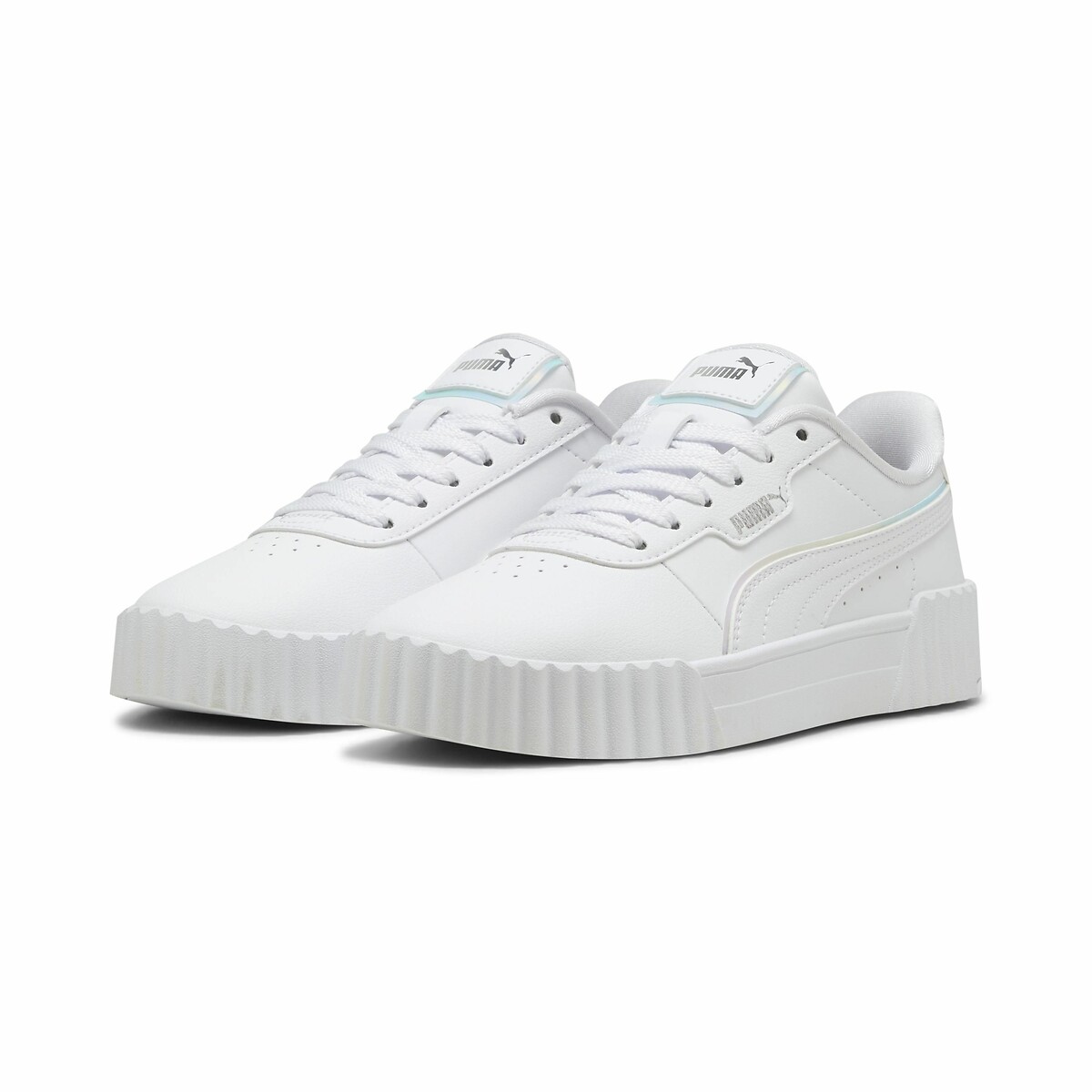 Baskets cuir Carina 3.0 Holo 2.0 blanc/rose, PUMA