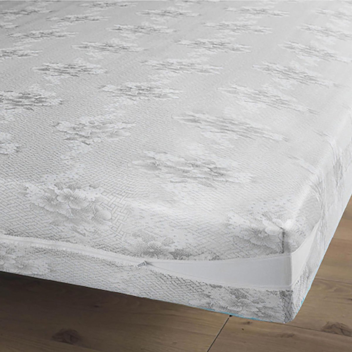 Housse rénove matelas Rena gris, DOUCEUR D'INTÉRIEUR