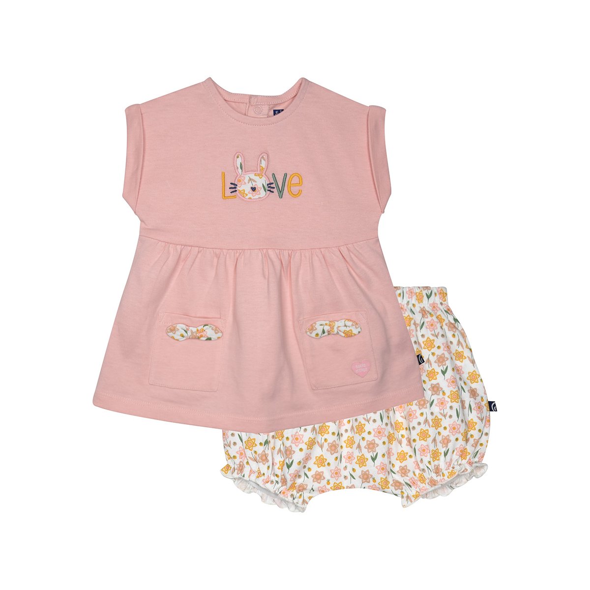 Robe bloomer louane maille naissance rose, SUCRE D'ORGE