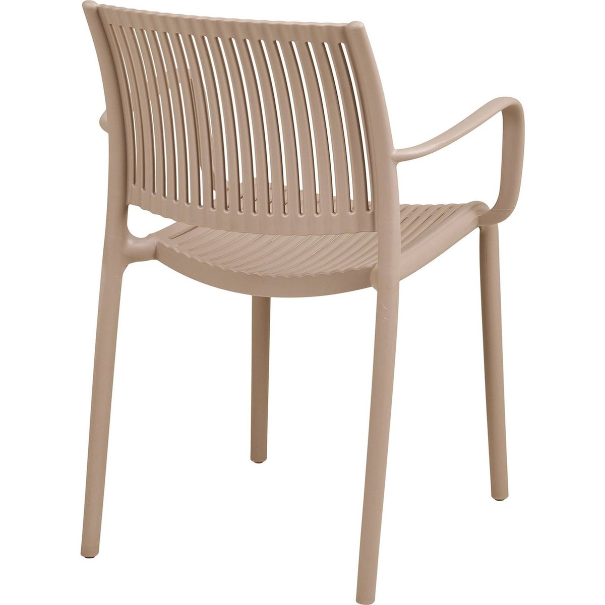 Chaise de jardin avec accoudoirs MANZANO taupe, RECOLLECTION