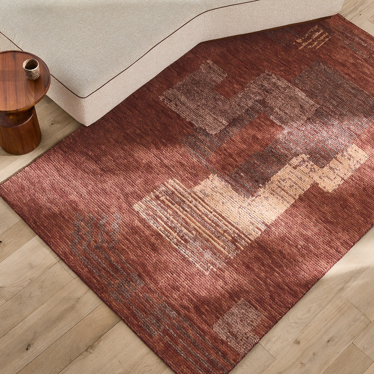 Tapis noué à la main, en laine majoritaire, ADRIANO terre cuite, AM.PM