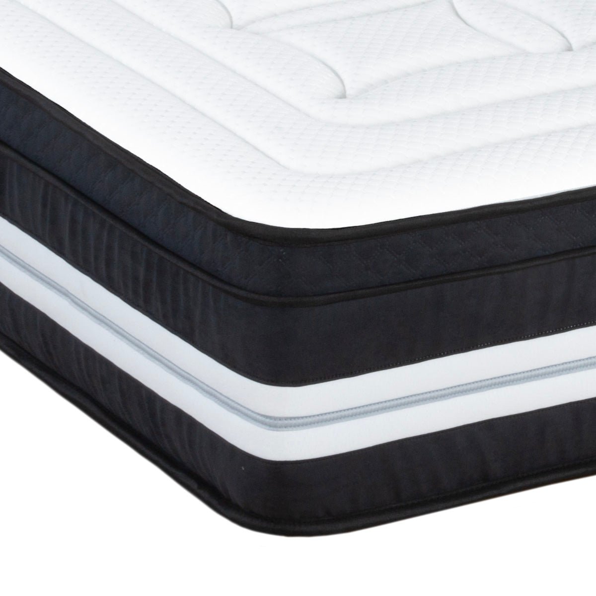 Matelas Hybride 32 cm CHAMBORD - 180x200 cm blanc, BELLECOUR