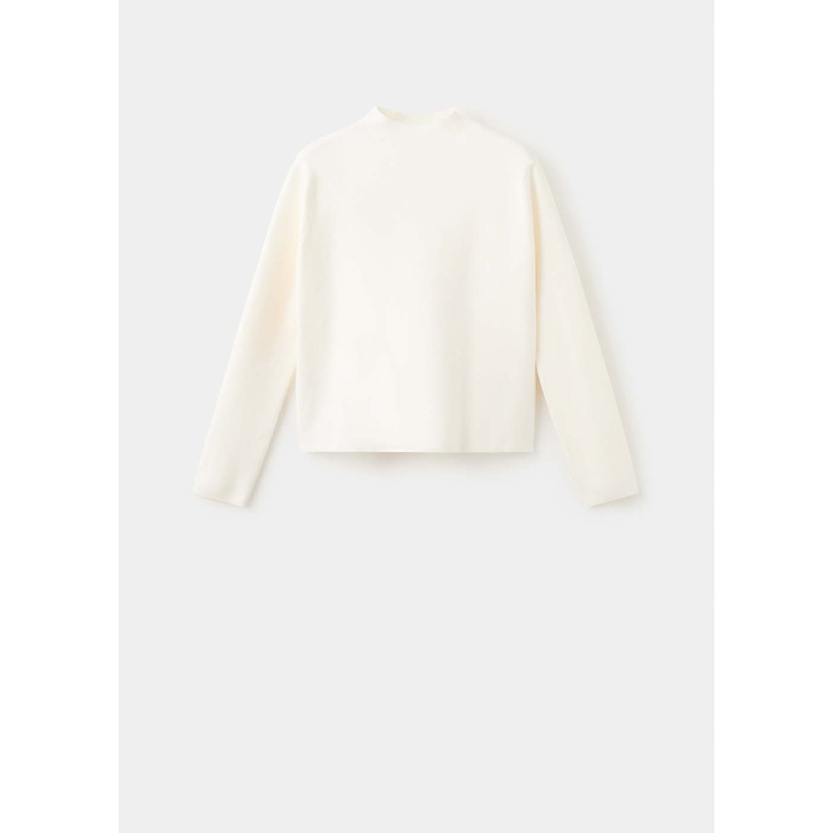 Pull-over maille col montant écru, MANGO