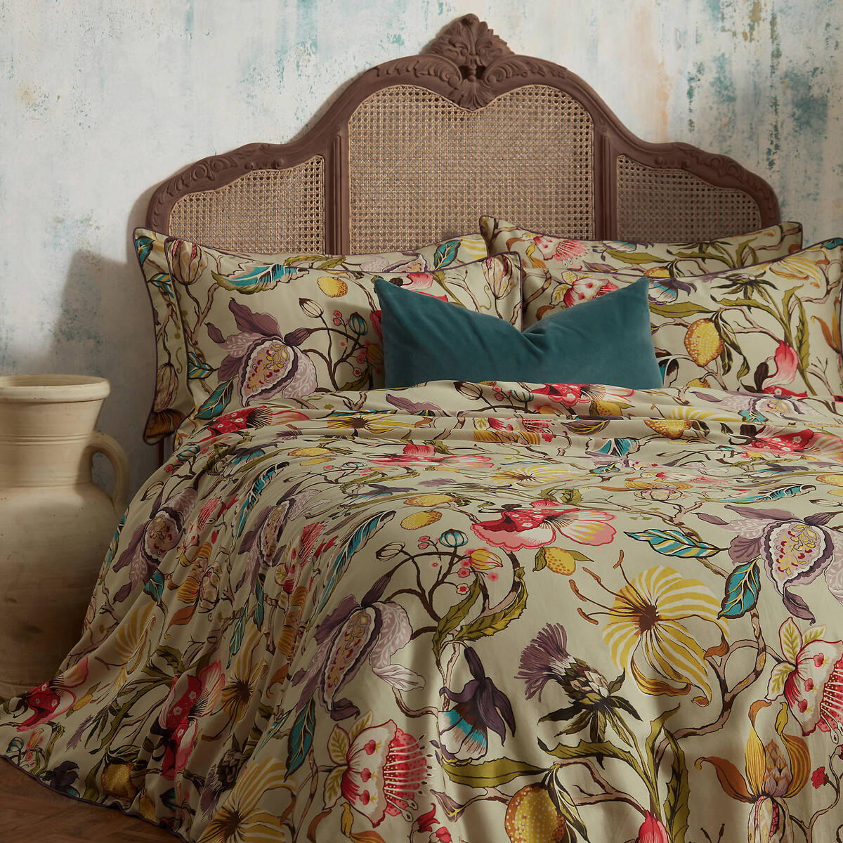 Morton Timeless Floral 100% Cotton Duvet Cover and Pillowcase Set natural, EW BY EDINBURGH WEAVERS