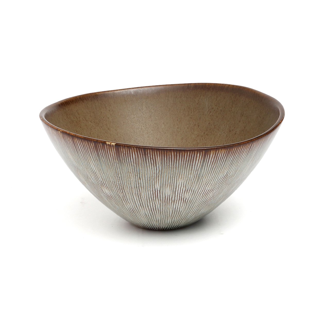 Bol en grès cérame PENICHE taupe gris, BAZAR BIZAR