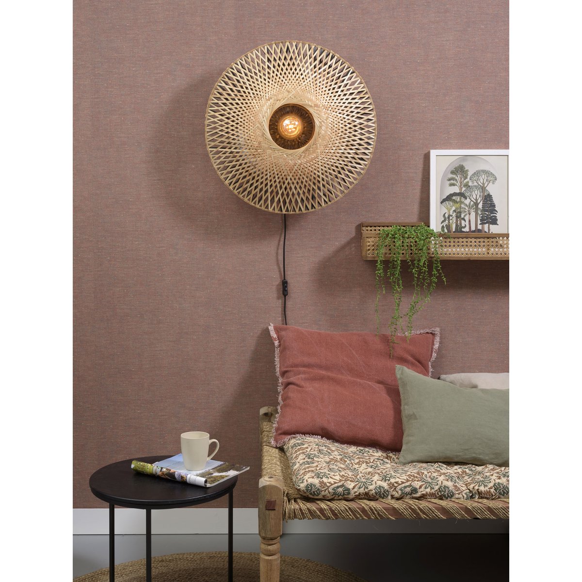 Lampe Murale Bambou KALIMANTAN naturel, GOOD & MOJO