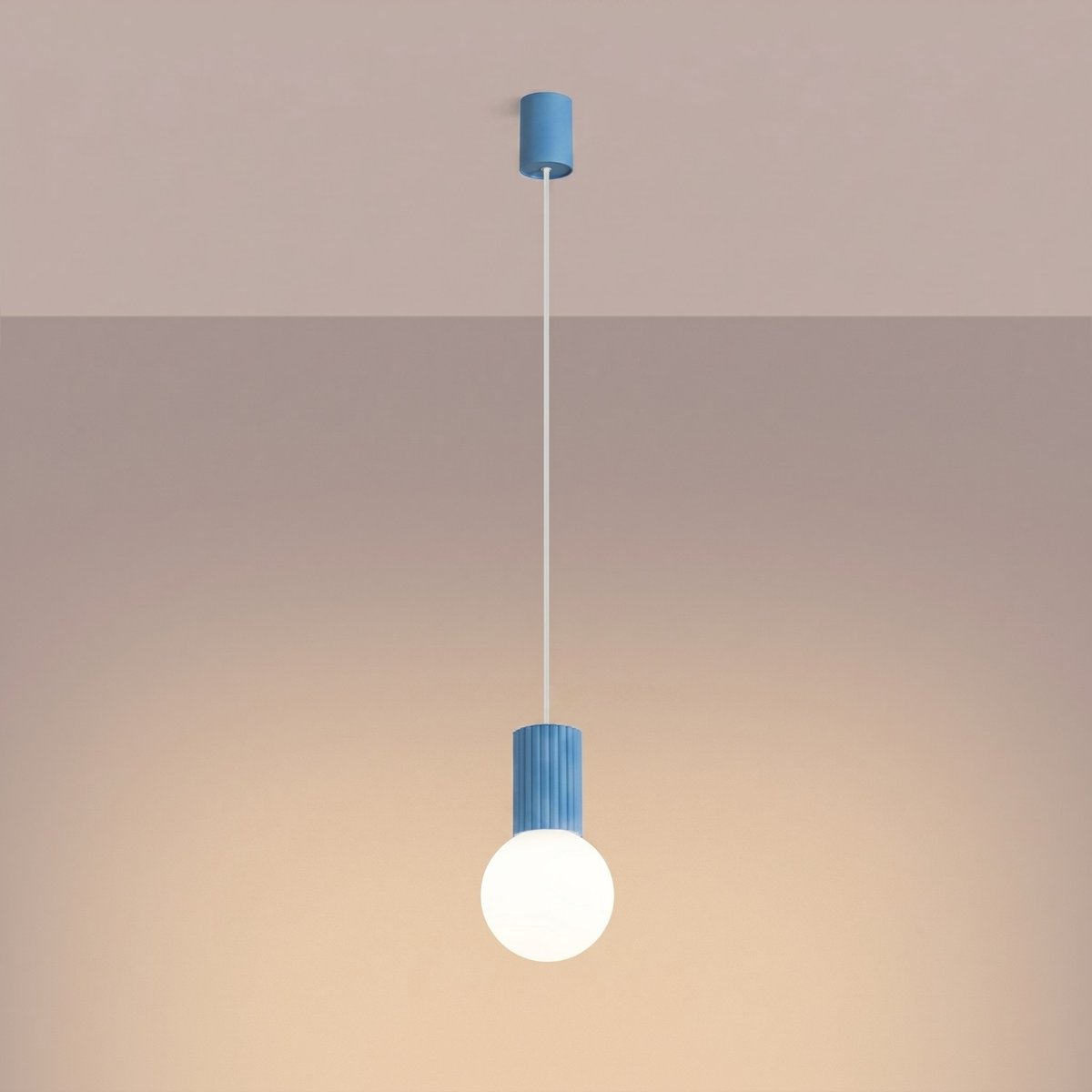 Suspension Aluminium Bleu G9 1 Halo bleu, EDEN