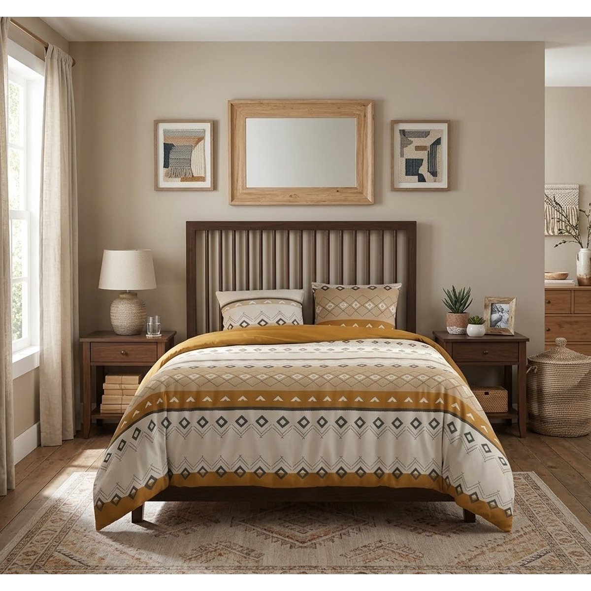 Parure de lit Collection Xenna marron, EDEN