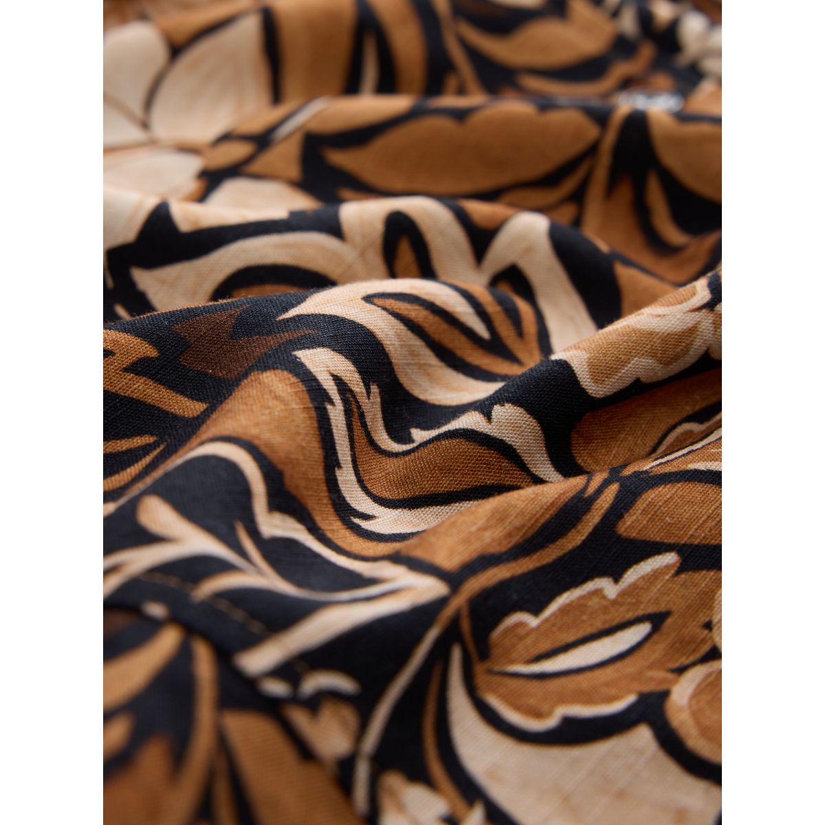 Chemise manches courtes à imprimé marron motif floral, NEXT