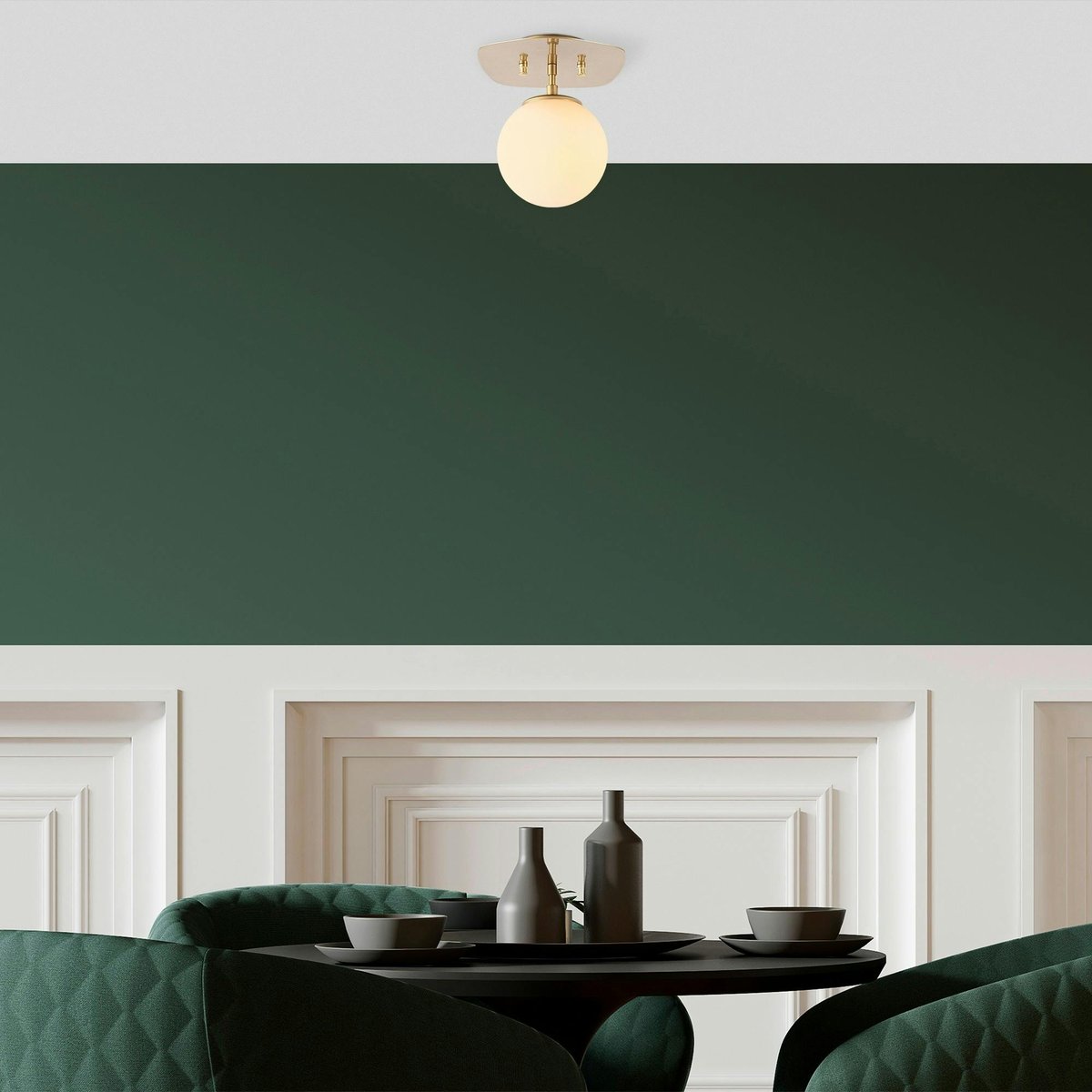 Plafonnier globe – finition dorée chic SIERRE doré, PIER IMPORT