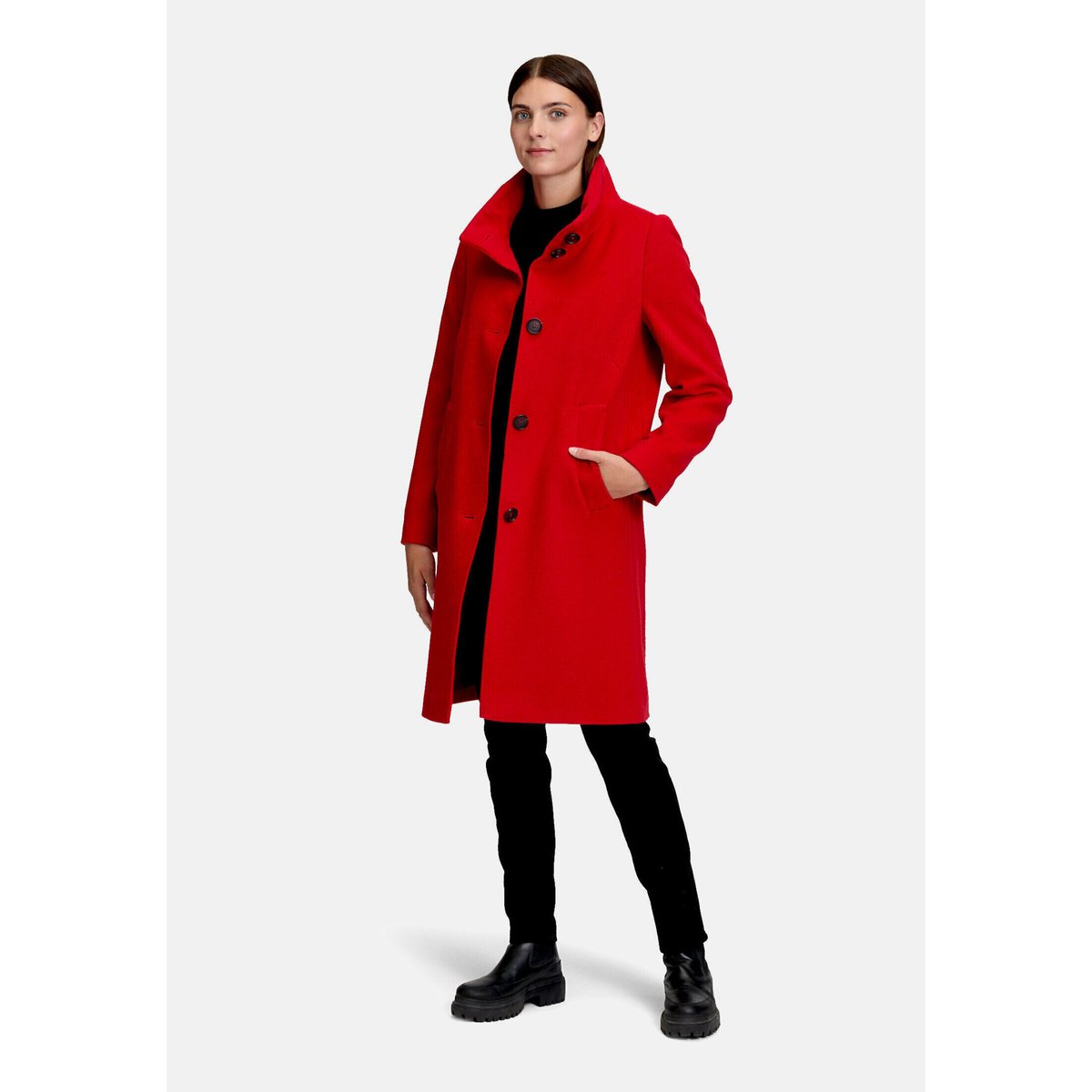Manteau en laine à col salsa, BETTY BARCLAY