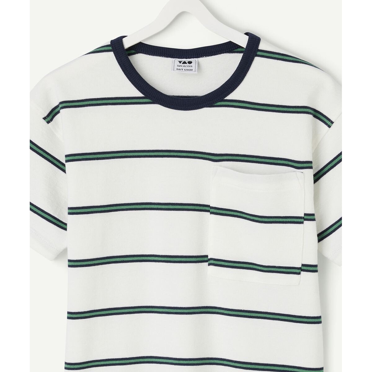 Gestreept T-shirt met korte mouwen gestreept, TAPE A L'OEIL