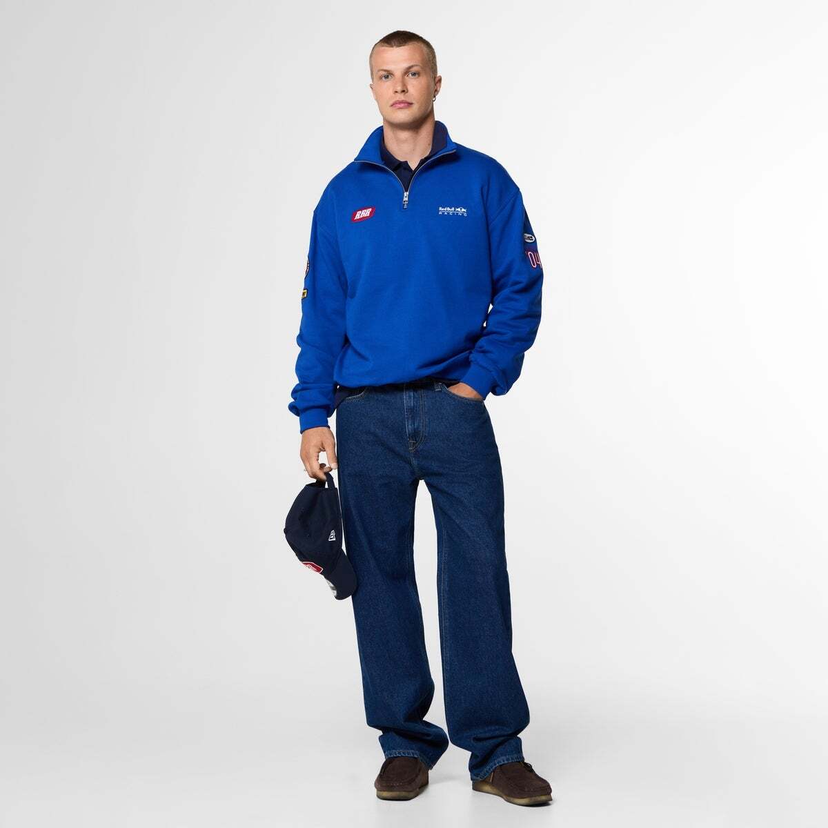 Red Bull Racing Sweat À Demi-Fermeture Éclair Coupe Décontractée bleu électrique, PEPE JEANS