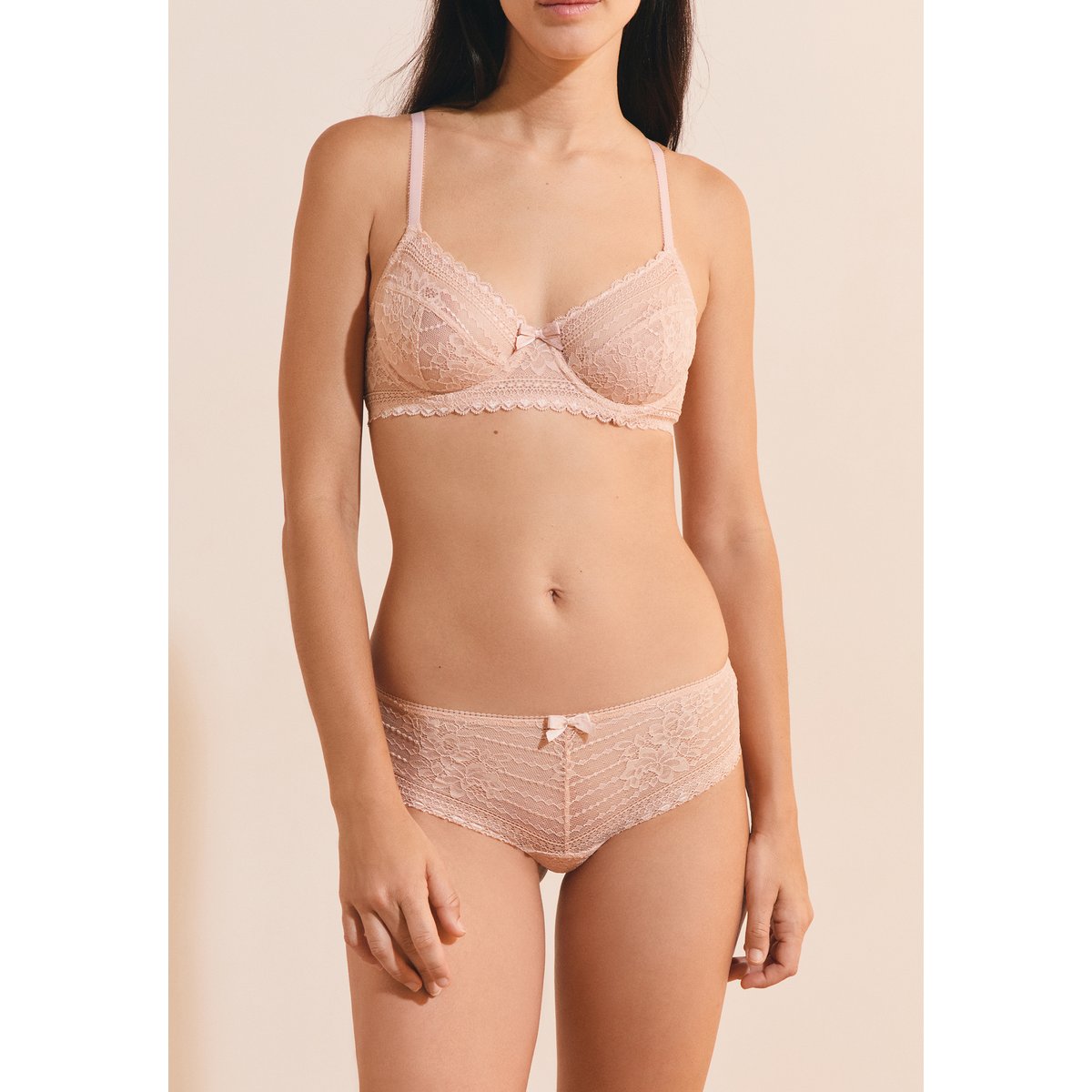 Shorty en dentelle PANAMA blush, ETAM