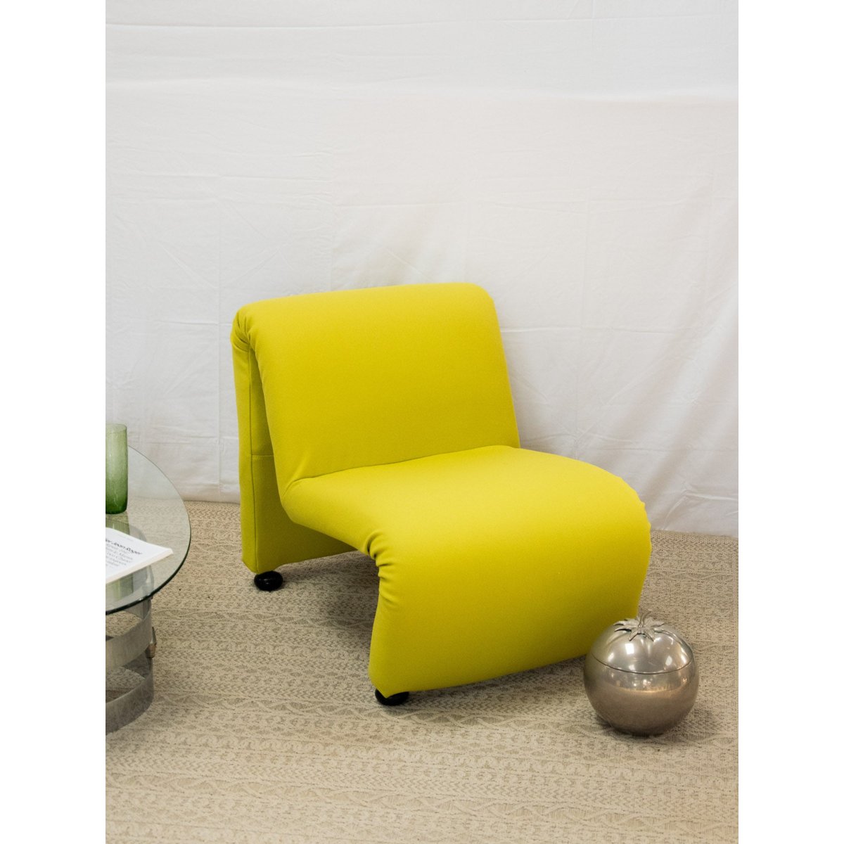 Chauffeuse verte en tissu Olivia N°61 - Bon état vert, DEBONGOUT