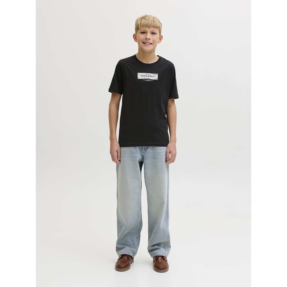 T-shirt maniche corte nero , JACK & JONES JUNIOR