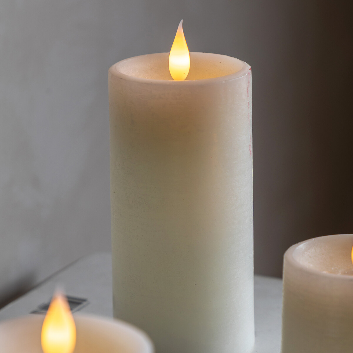 Set of 3 LED 1-Wick Candles in Ivory cream, ÉDITÉ