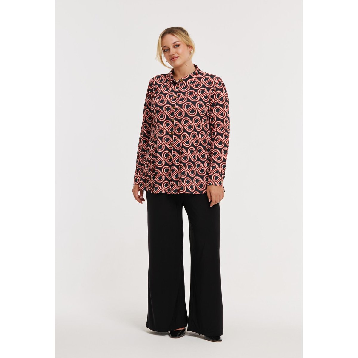 Chemise imprimée noir, YOEK