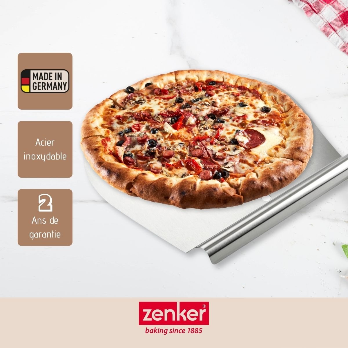 Set de 2 ustensiles pelle à gâteau et pelle à pizza SMART PASTRY gris, ZENKER