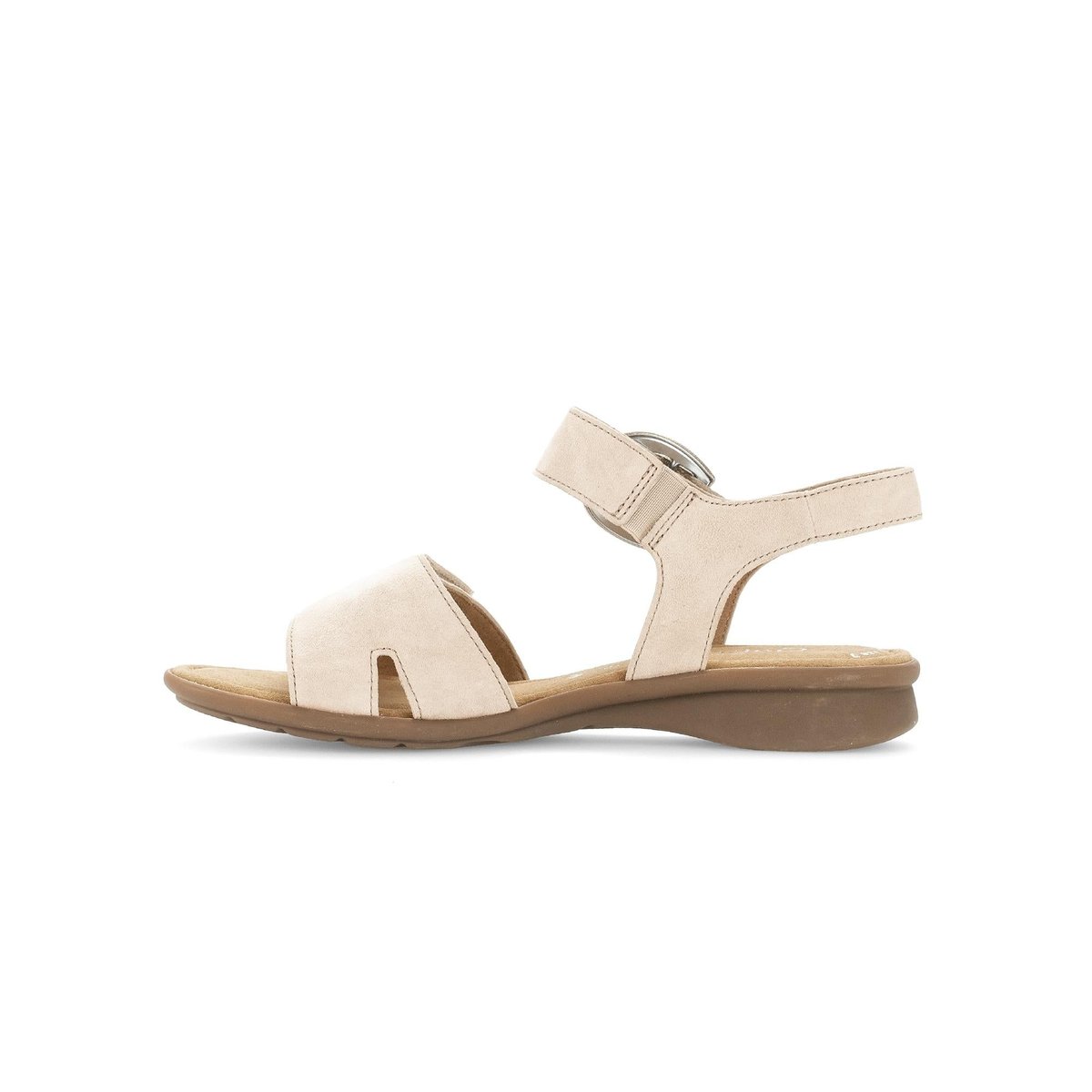 Sandales en cuir à talon décroché beige, GABOR