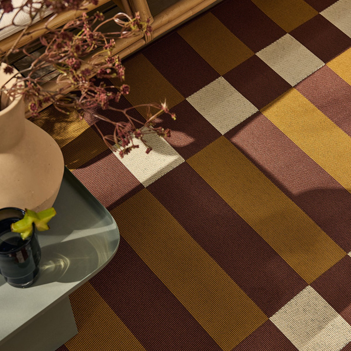 Tapis extérieur à motif géométrique RIVIERA marron, NAZAR RUGS