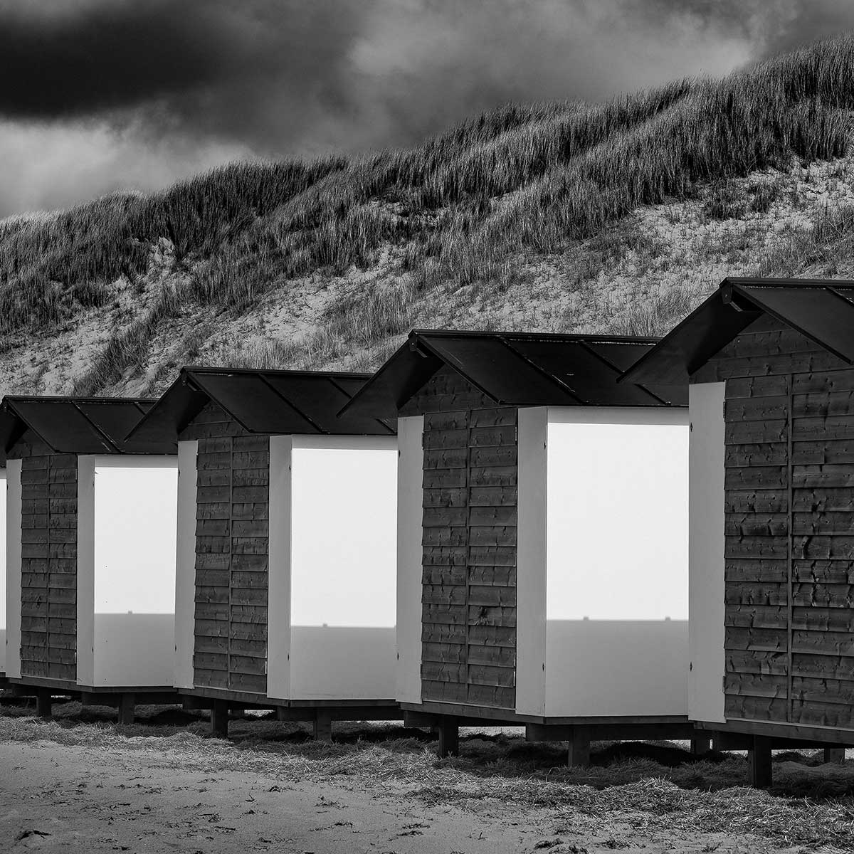 Tableau cabanes de plage tableau alu dibond, HEXOA