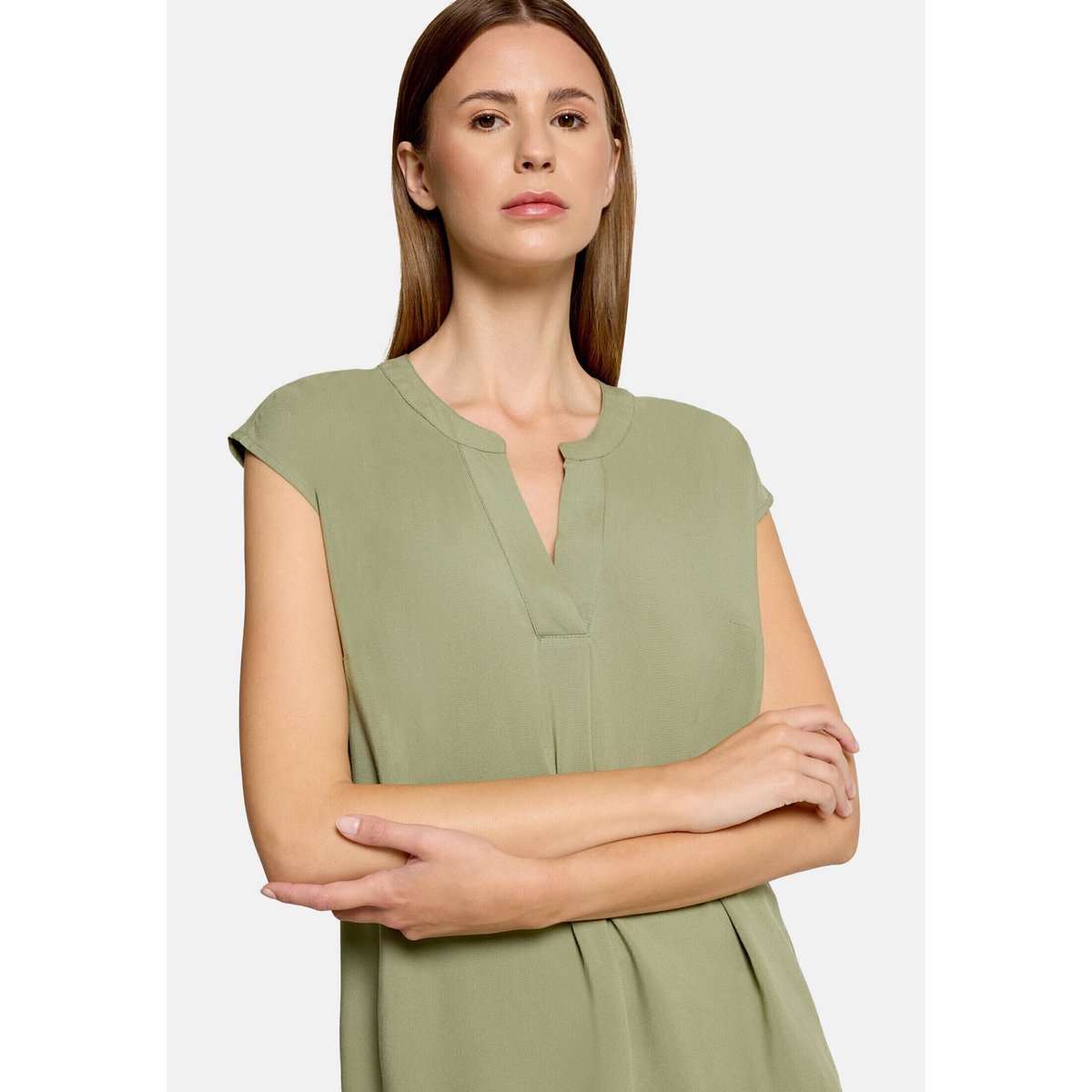 Tunique unicolore oil green, BETTY BARCLAY