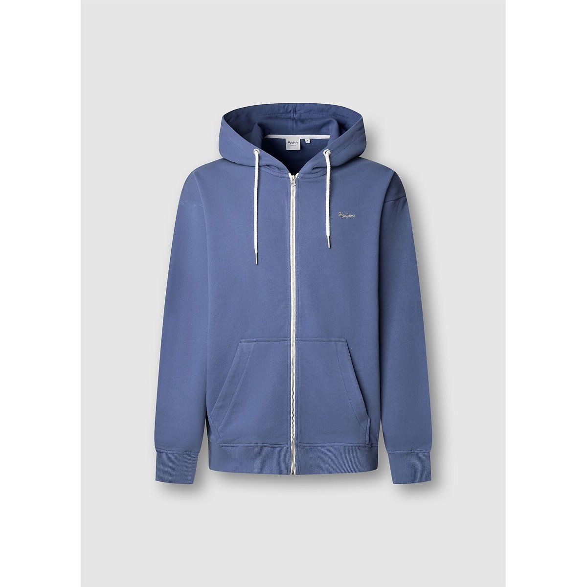 Sweat à capuche zippé GEO bleu délavé, PEPE JEANS