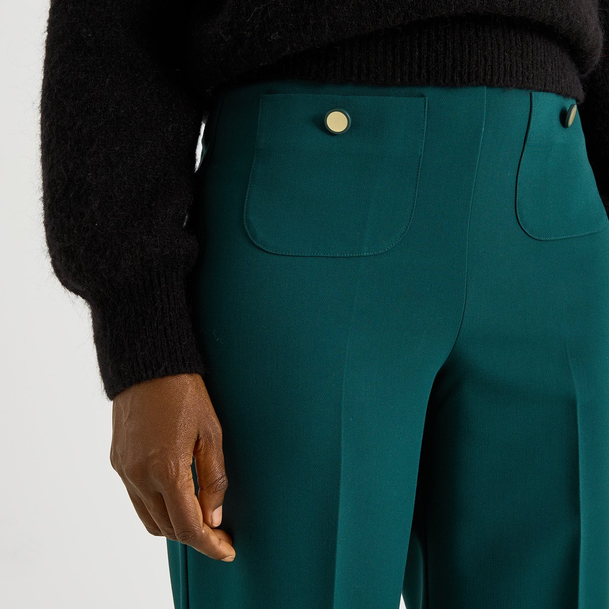 Pantalon large vert, GRAIN DE MALICE