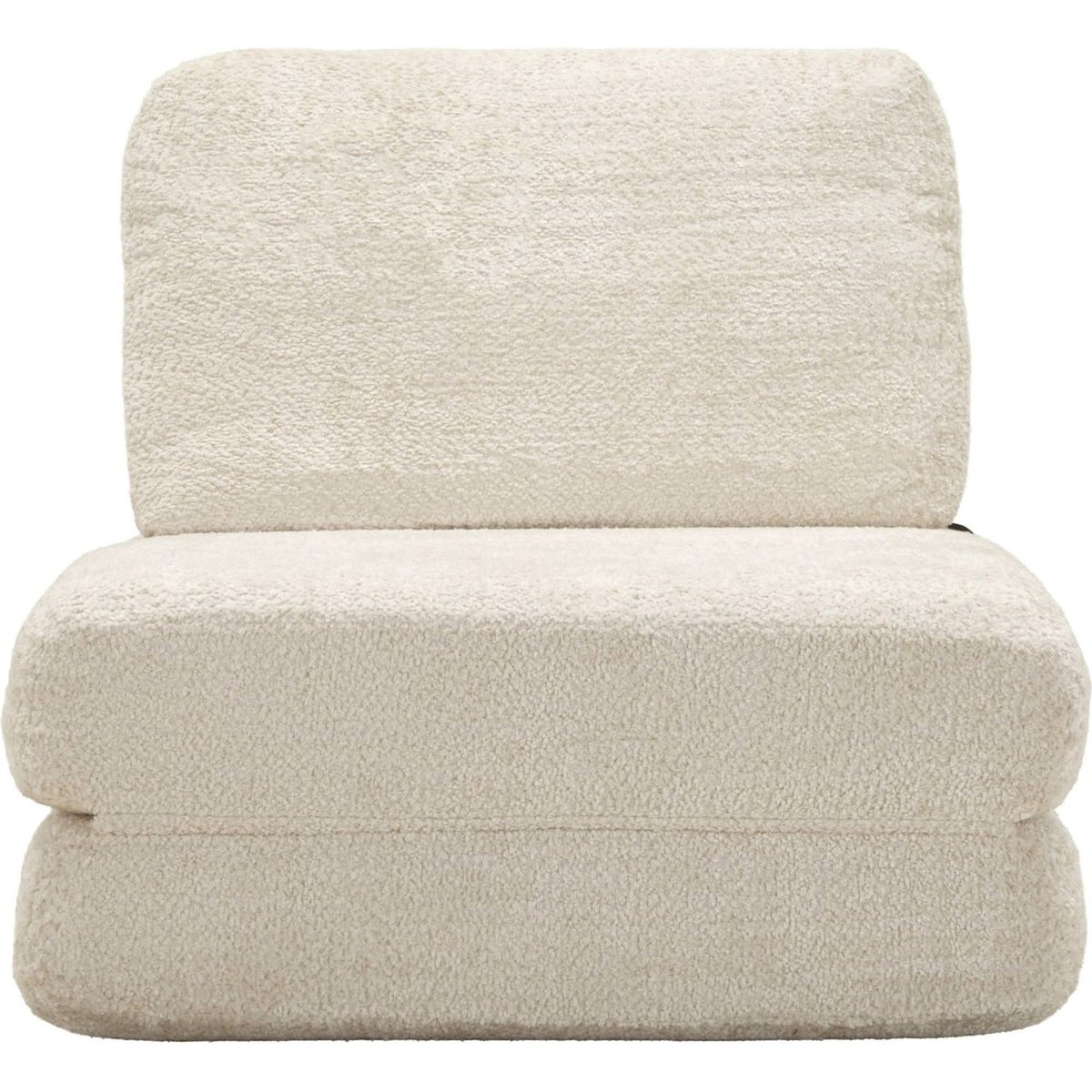 Fauteuil convertible compact bouclé MODERN blanc, RECOLLECTION