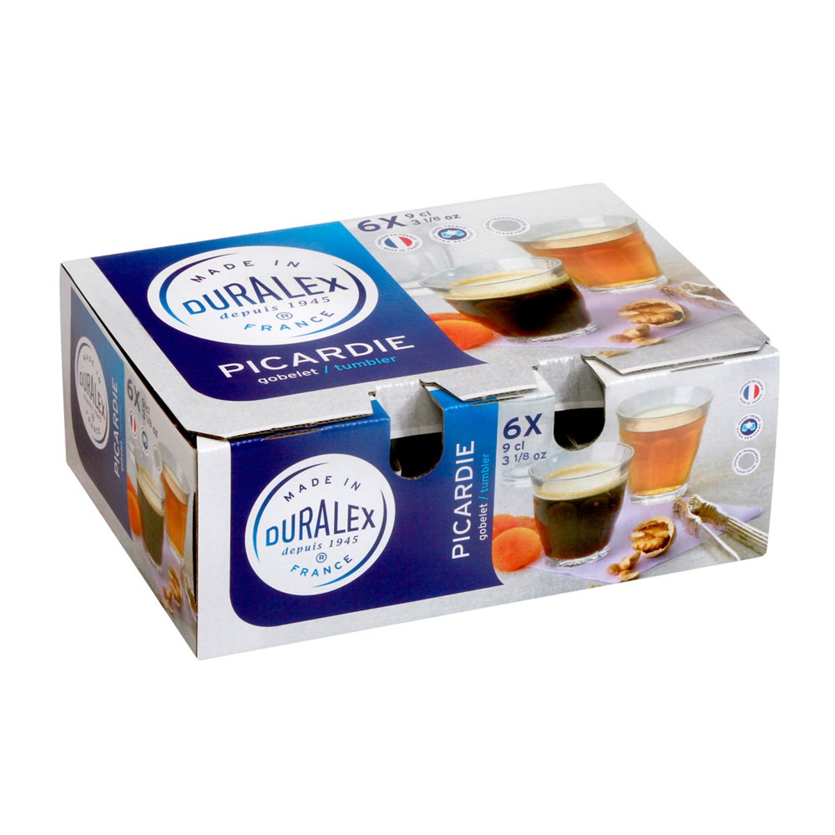 Boîte de 6 gobelets Picardie 9 cl - PICARDIE transparent / cristal, DURALEX
