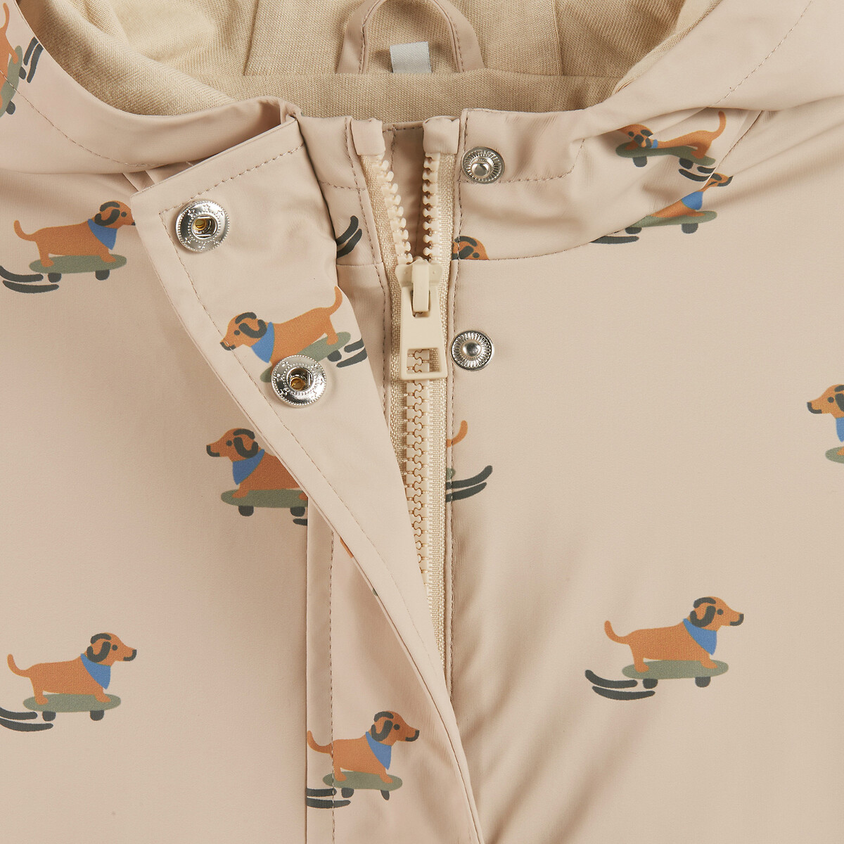Ciré à capuche imprimé chiens imprimé beige, LA REDOUTE COLLECTIONS