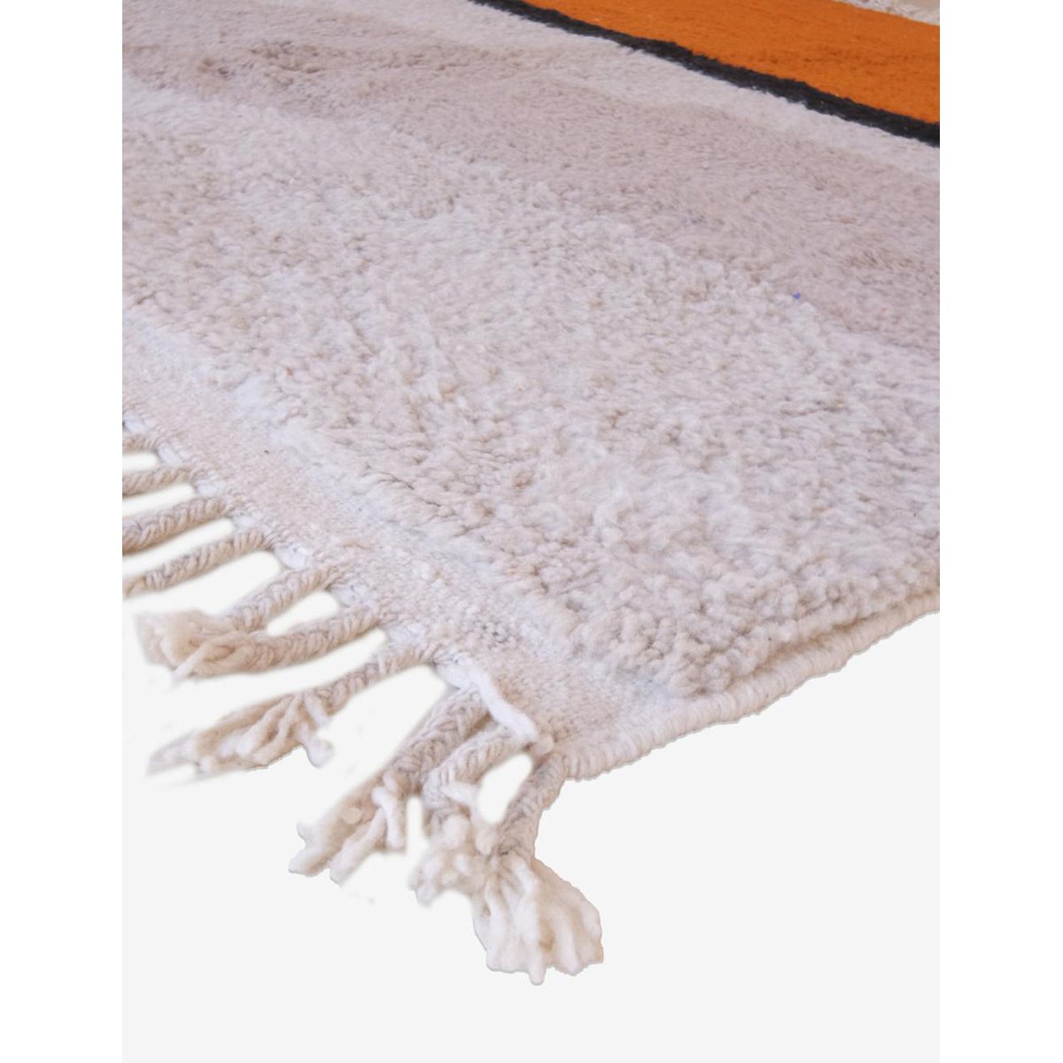 Tapis berbère contemporain aux lignes graphiques en laine 220 x 269 cm orange terre cuite, AFK LIVING