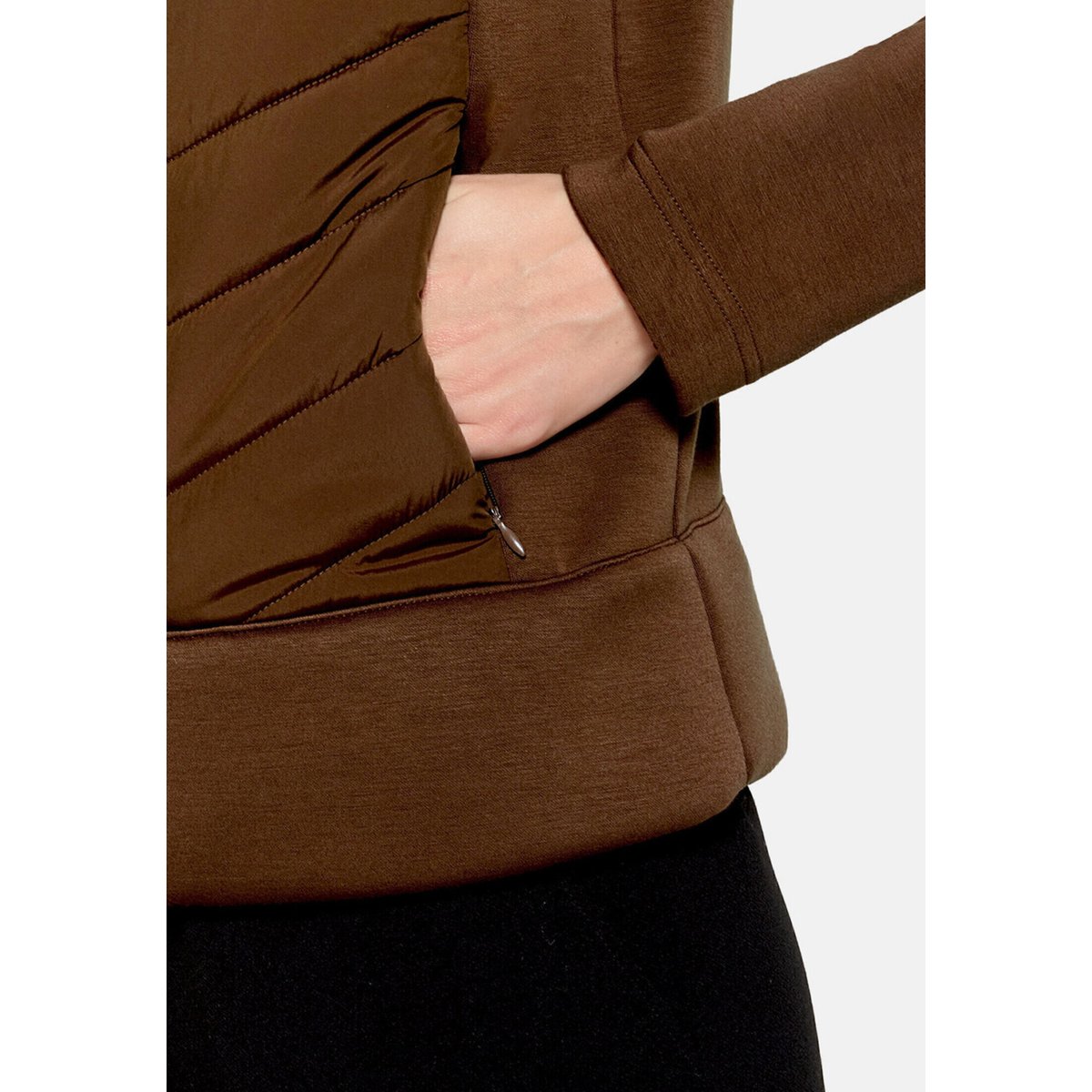 Veste matelassée à fermeture zippée dark coffee, BETTY BARCLAY