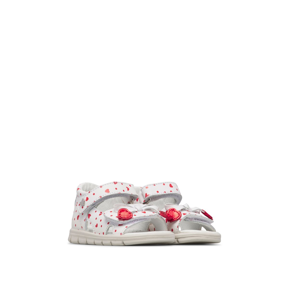 Sandales en cuir KIFFY blanc-rouge-, FALCOTTO