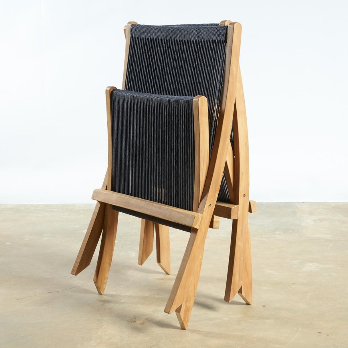 Fauteuil jardin lounge en corde Jala gris, WANDA COLLECTION
