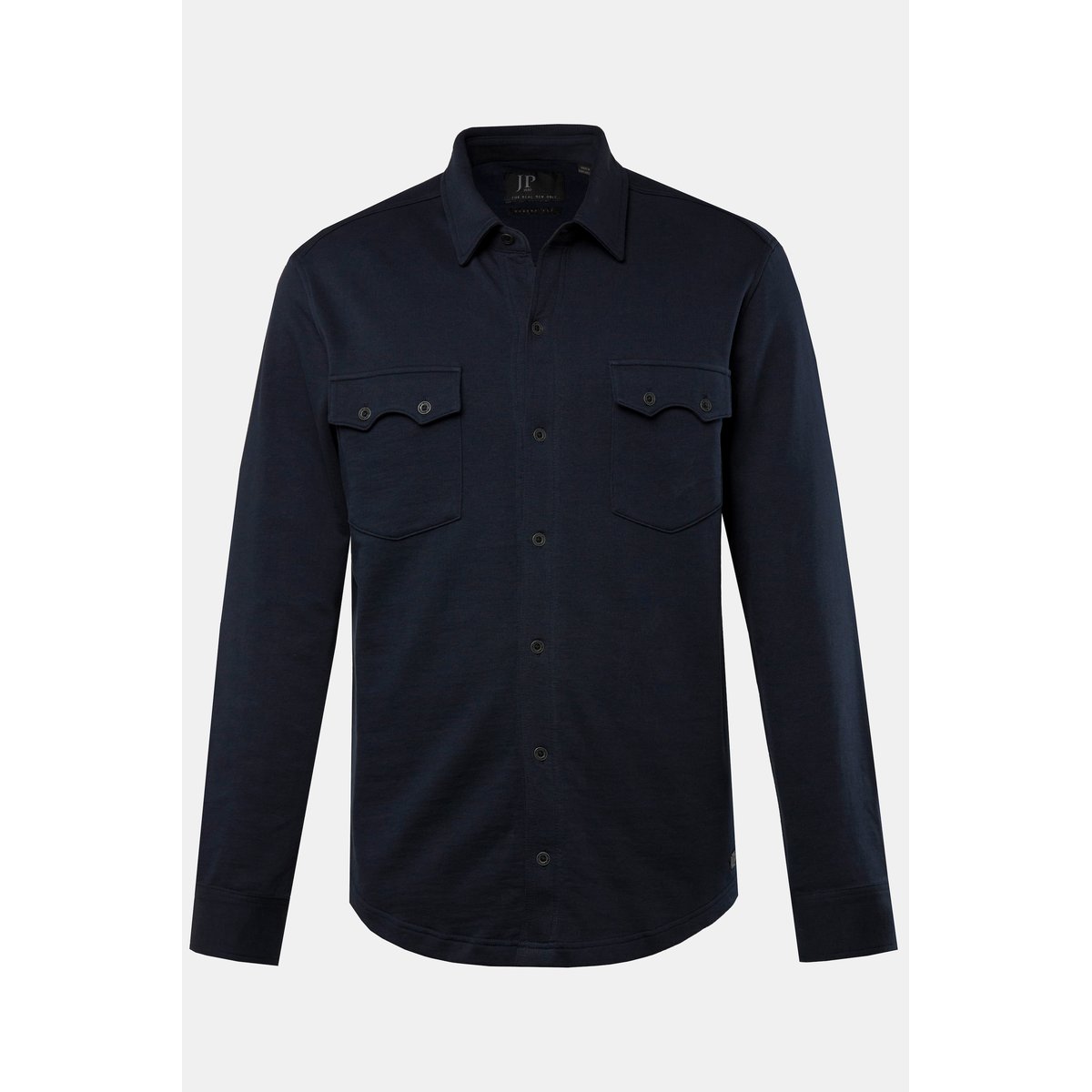 Chemise en molleton. Col Kent et bleu marine, JP1880