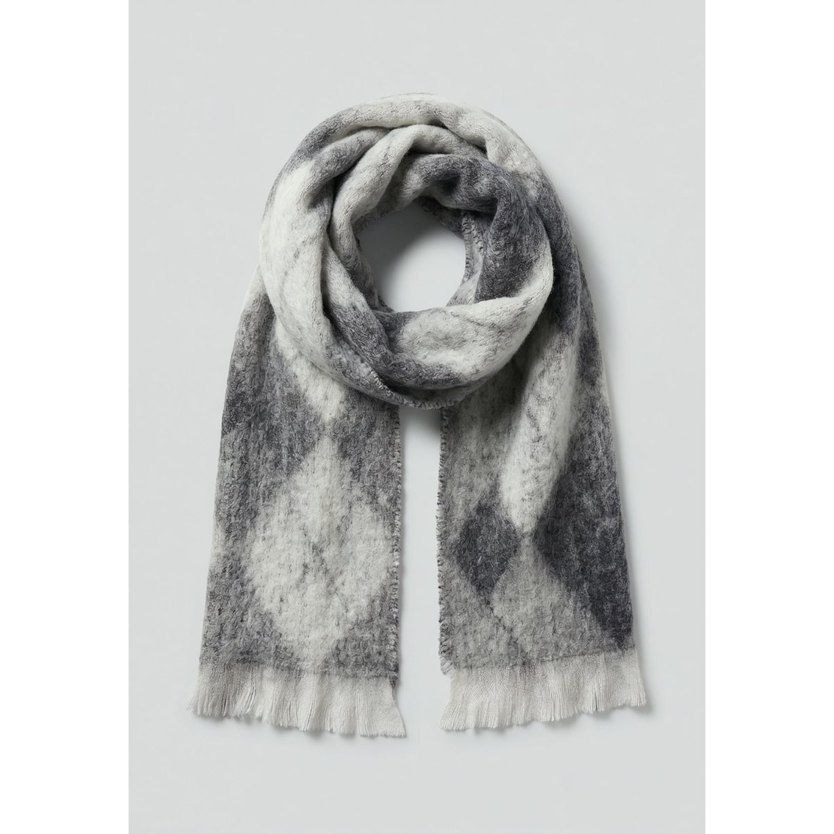 Écharpe homme à motifs losanges SORINO grey, DEELUXE