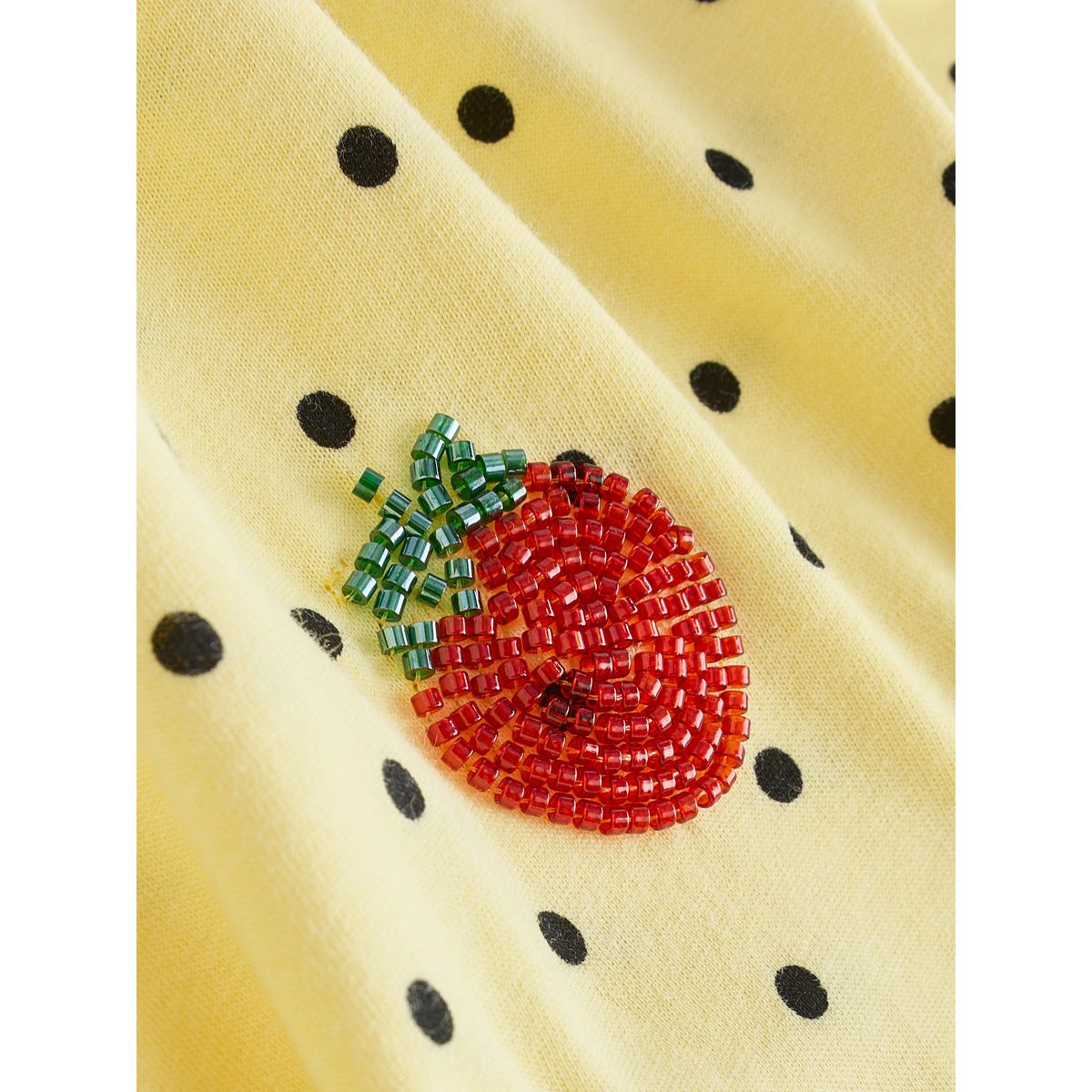 T-shirt droit oversize orné de perles tache jaune, NEXT