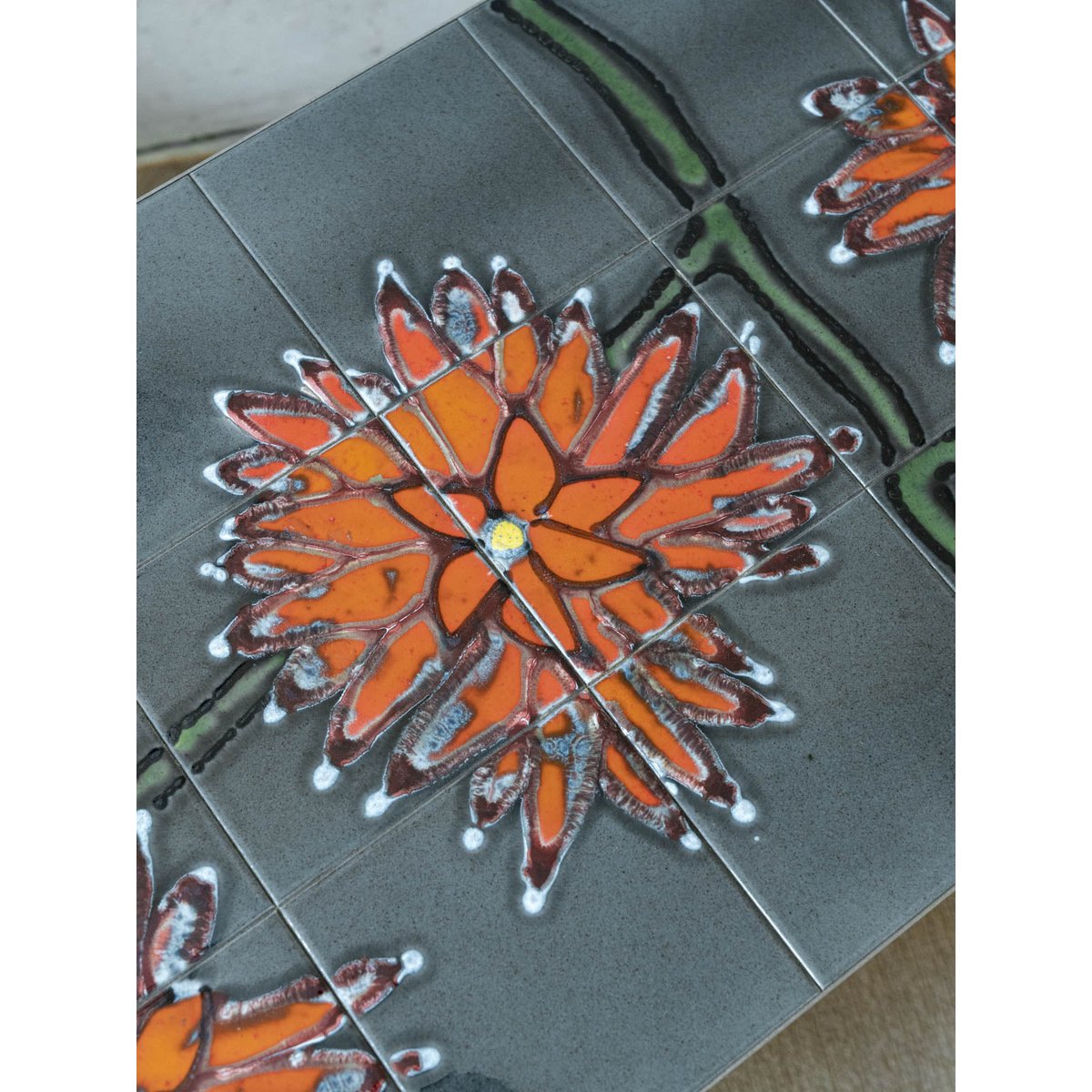 Table basse en céramique Donna N°1017 - Bon état gris, DEBONGOUT