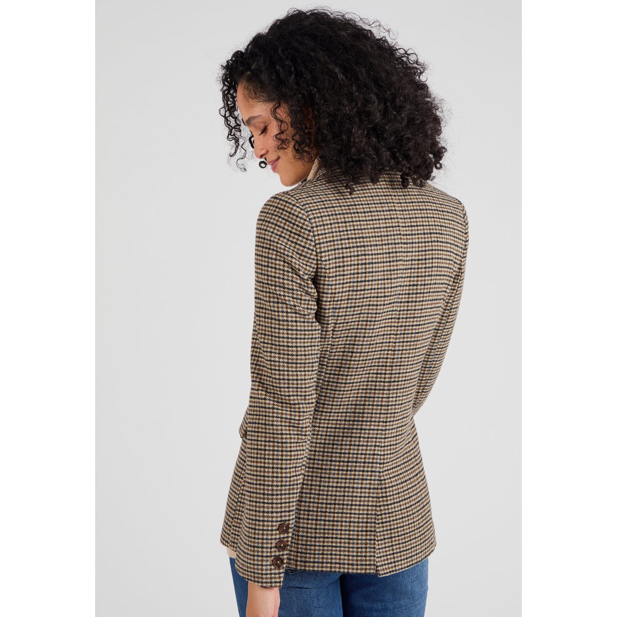 Veste motif pied-de-poule marron pied-de-poule beige, DAMART