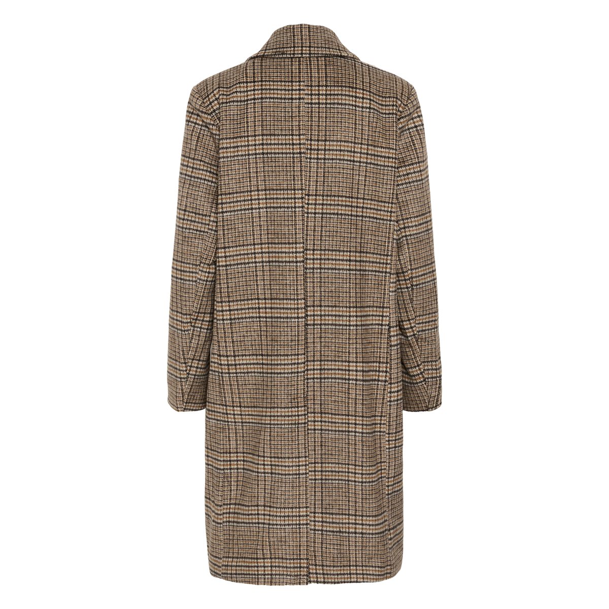 Manteau marron toffee check, CULTURE
