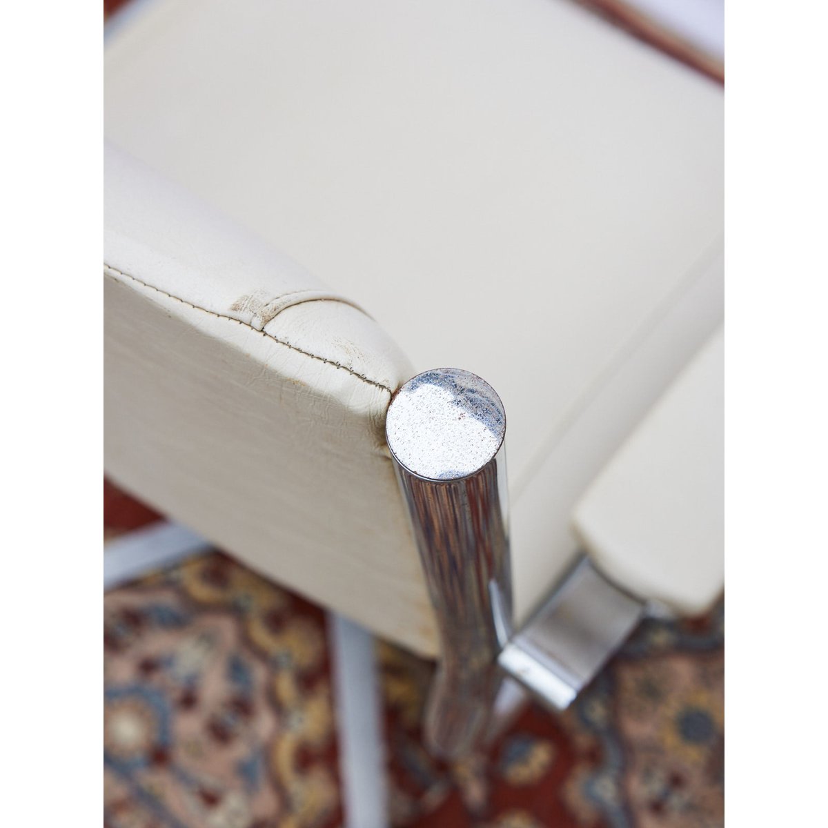 Fauteuil pivotant vintage Jakob N°1306 - Bon état argenté, DEBONGOUT