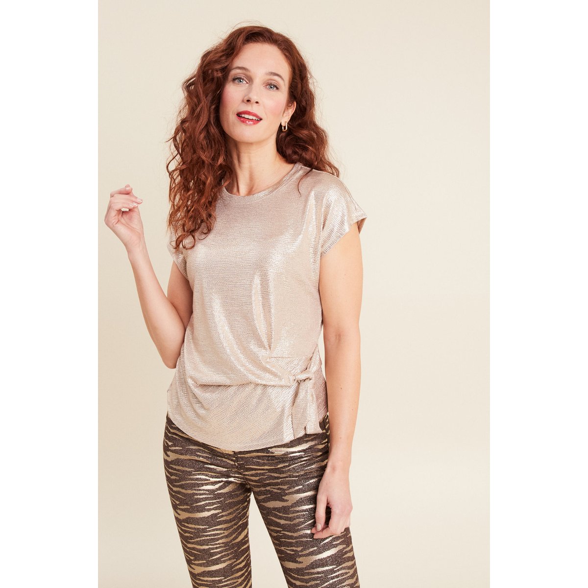 T-shirt manches courtes doré couleur or, BREAL