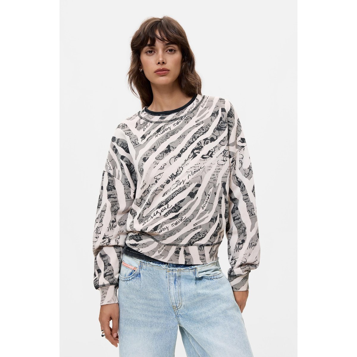 Sweat-shirt imprimé Mickey™ noir, DESIGUAL